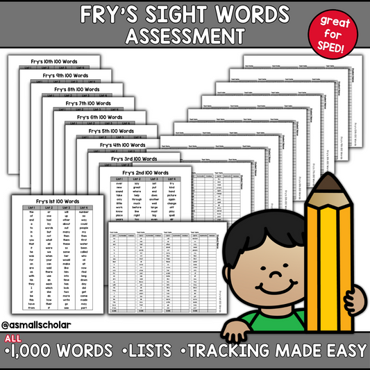 Fry's Sight Words Assessment