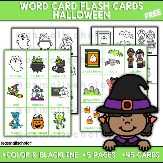 Halloween FLASH Cards (Word Cards)