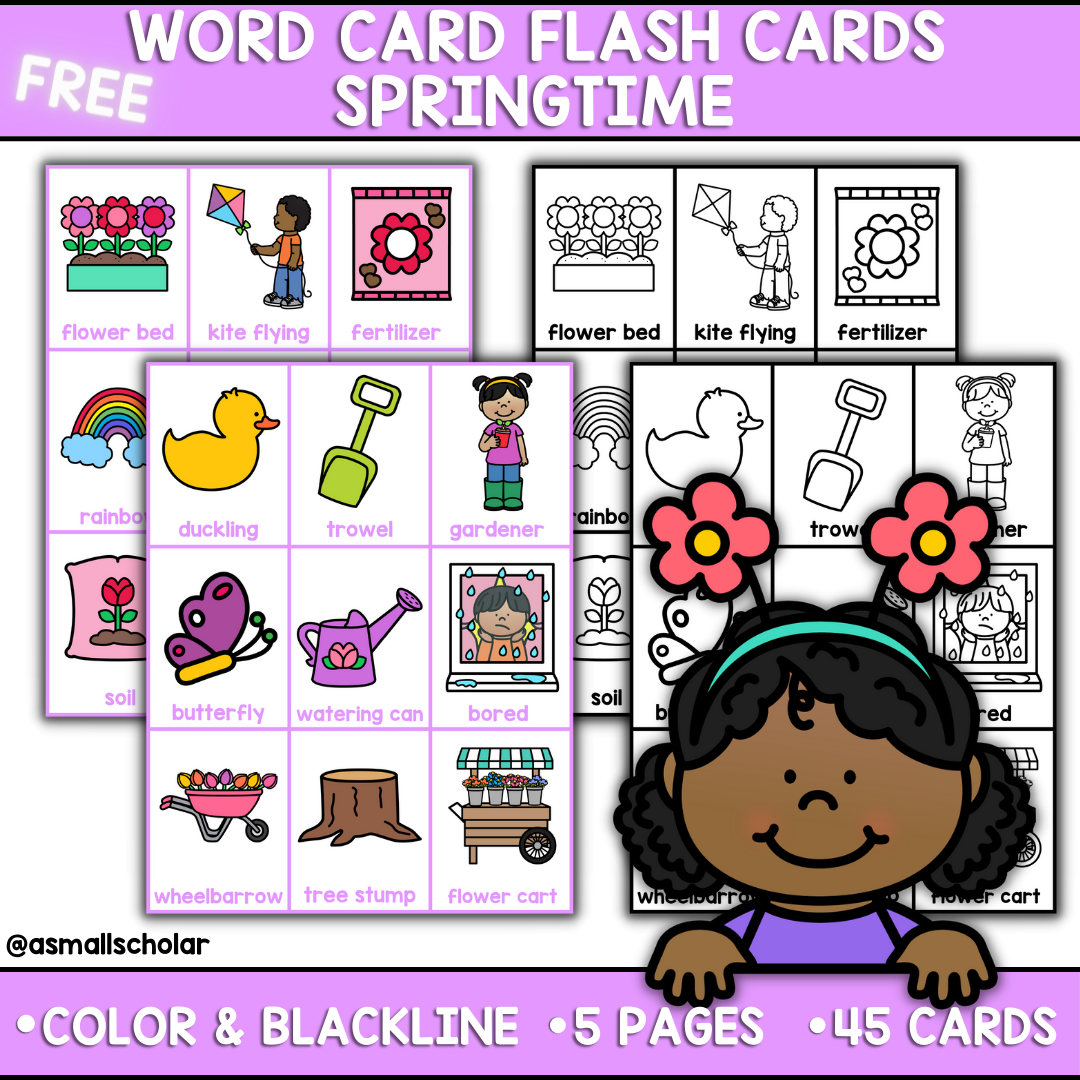 Springtime FLASH Cards (Word Cards)