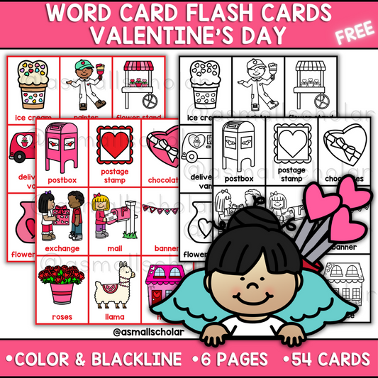 Valentine's Day FLASH Cards (Word Cards)