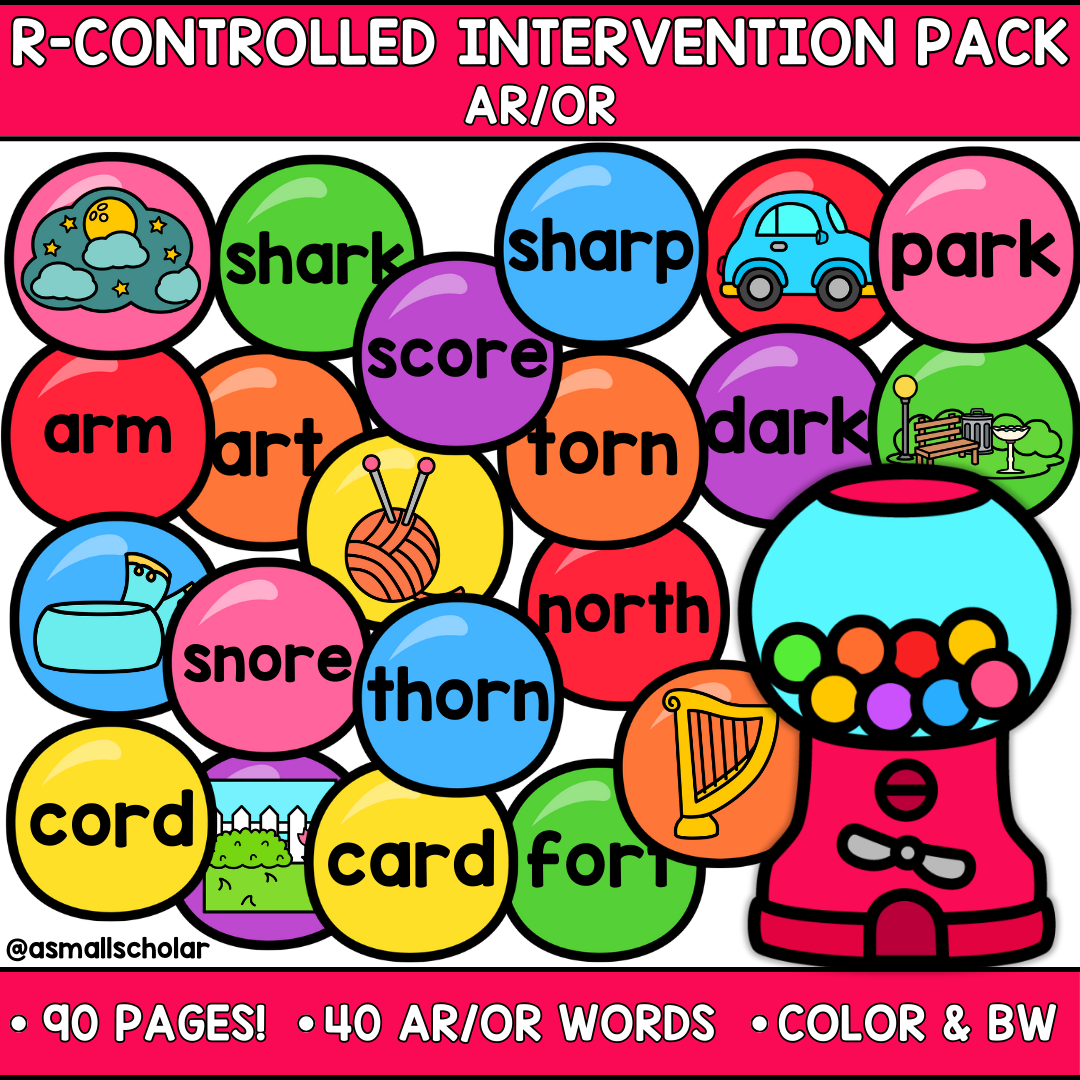 R-Controlled (ar/or) Vowels Centers, Sorts, Word Mapping, Assessment.